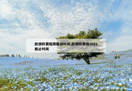 欧洲杯赛程揭幕战时间,欧洲杯赛程2021截止时间