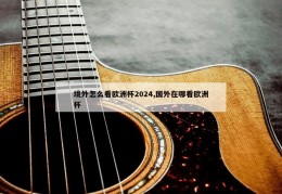 境外怎么看欧洲杯2024,国外在哪看欧洲杯