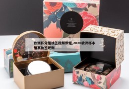 欧洲杯分组抽签视频教程,2020欧洲杯小组赛抽签规则