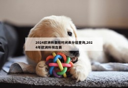 2024欧洲杯赛程时间表分组查询,2024年欧洲杯预选赛