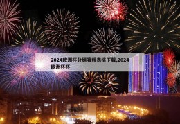 2024欧洲杯分组赛程表格下载,2024欧洲杯杯